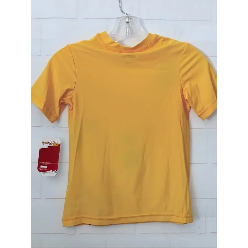 Pokemon Pikachu Rash Guard  UPF 50+ Swim Shirt Size Medium NWT